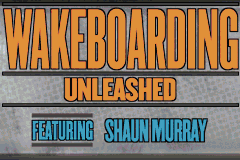 Wakeboarding Unleashed title screen for GameBoy Advance